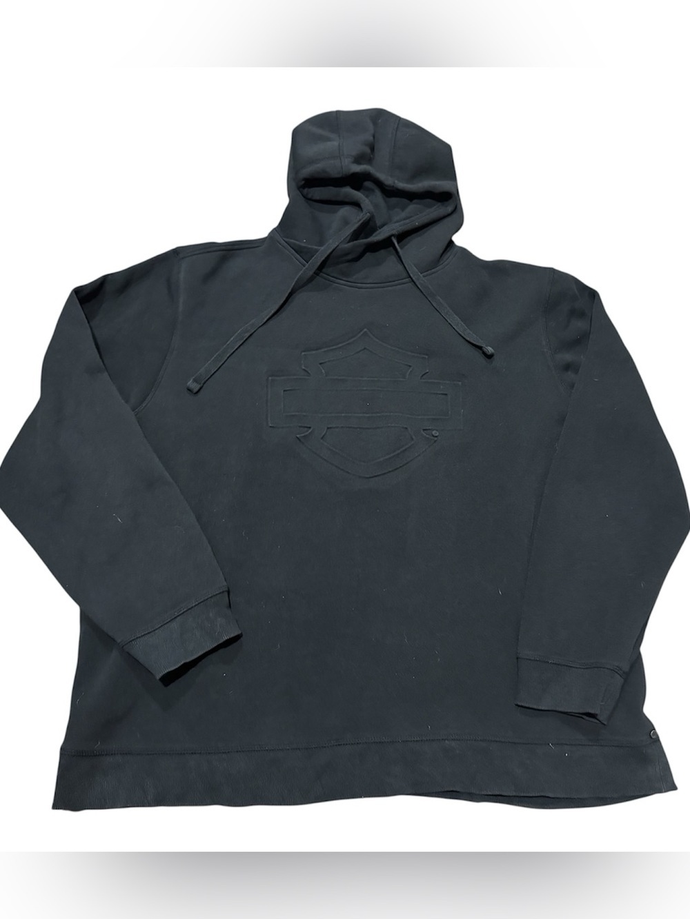 Harley-Davidson Men's Embossed Logo Pullover Hoodie, Black Size 3XL Slim Fit
